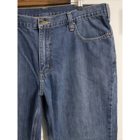 Carhartt Jeans Men's 38x32 Blue Relaxed Fit Straight Leg Mid Rise Zip Fly B18 - Picture 4 of 13